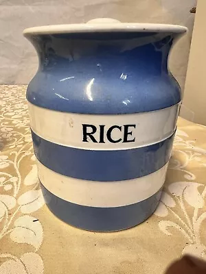 Buy T G Green Cornish Ware RICE Storage Jar • 1.04£