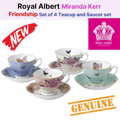 Buy Royal Albert Miranda Kerr Friendship Set Of 4 Teacup & Saucer, Limited Edition • 185.09£