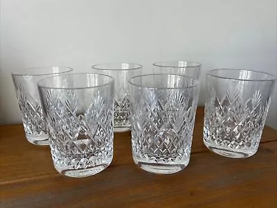 Buy 6 Lead Crystal 325g Whiskey Tumbler Glasses Cordial Pattern Excellent Condition • 22£