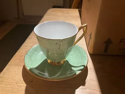 Buy 1950s ROYAL ALBERT BONE CHINA GOSSAMER GREEN TEA CUP SAUCER • 4.99£
