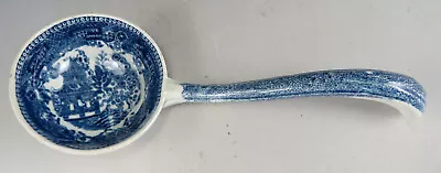 Buy Antique Pottery Pearlware Blue Transfer Willow Pattern Sauce Ladle 1800 • 31£