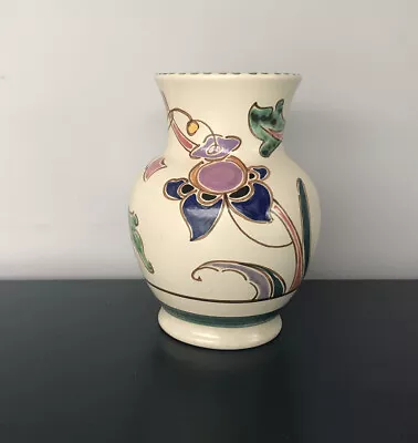 Buy Honiton Devon Pottery Vase Ashton Hand Painted Floral Height 17.5cm • 12£