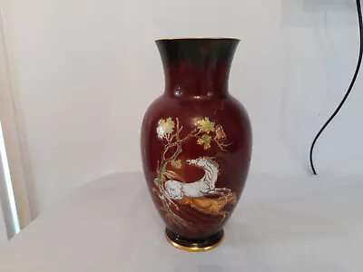 Buy Vintage Flower Vase Pegasus Crown Devon Red Ceramic Horse Art Pottery Vase • 29.95£