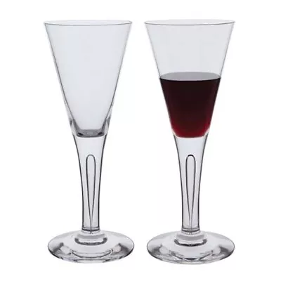 Buy Dartington Clear Crystal Mouth-Blown Sharon Claret Red Wine Glasses Set Of 2 • 60£