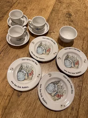 Buy Wedgwood Peter Rabbit Beatrix Potter Child’s China Tea Set Not Complete • 39.99£