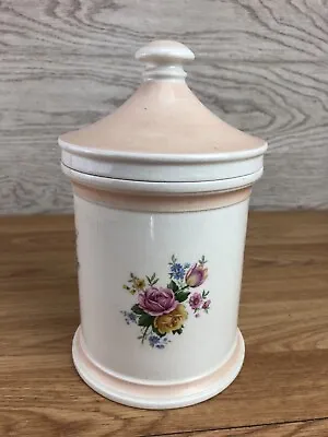 Buy Kirkham Pottery Lidded Apothecary Jar White With Flowers  • 26.74£