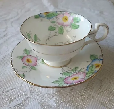 Buy Vintage Adderley Hand Painted Bone China Tea Cup & Saucer • 10.25£