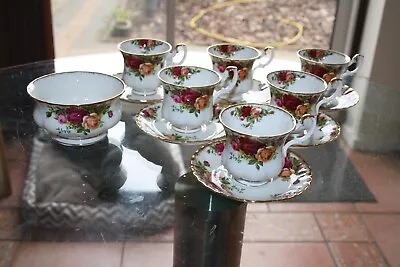 Buy Vintage Set Of Six Royal Albert Old Country Roses Coffee Cans And Saucers • 20£