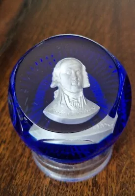 Buy DANBURY MINT Cristal D'Albret James Madison Glass Paperweight Founding Fathers  • 19.99£