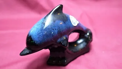 Buy Vintage Canadian Blue Mountain Pottery Small Blue Glazed Dolphin 1960-2004 • 8.99£
