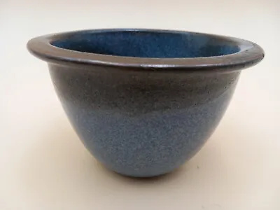 Buy Franz Denk Coburg Studio Ceramic Bowl Ceramic Cachepot 70s Blue Subtle Glaze • 35.96£