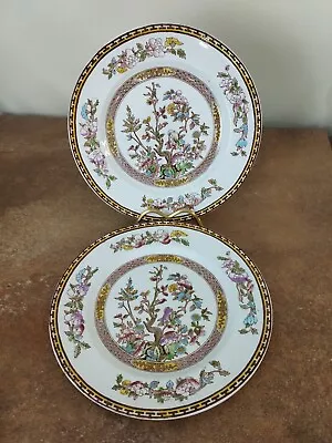 Buy Pair Of Vintage, Washington Pottery 'Indian Tree' Pattern Starter Plates 22.5cm • 5.95£