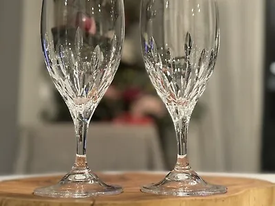 Buy (2) Wedgwood Jasper Conran Crystal Iced Beverage / Wine Glass Laurel Pattern • 66.38£
