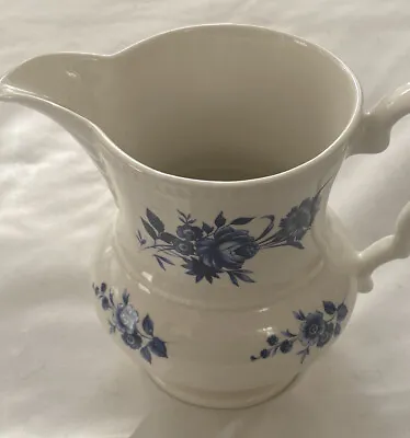 Buy Lord Nelson Pottery White Blue Floral Porcelain Vintage Pitcher 6” England 1972 • 32.22£