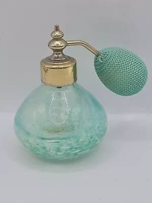 Buy Beautiful Vintage Green Caithness Glass Patterned Perfume Atomizer Bottle • 19.99£