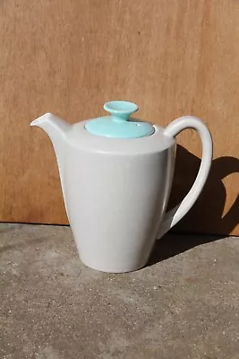 Buy POOLE - Tea Pot - 1960's? - Light Grey With Light Blue Lid - VGC • 5£