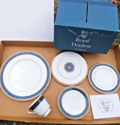 Buy ROYAL DOULTON England Bone China Dinnerware NEW 5-pc Setting STANWYCK H5212 • 47.43£