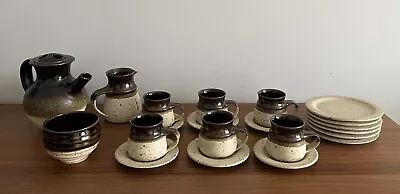 Buy Vintage Studio Pottery Coffee Set Lou Groves Taene Pottery Cotswolds 1950's • 44.99£