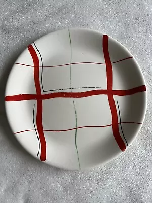 Buy ALFRED MEAKIN Vintage Red Black & Green Stripe 9  Dinner Plate • 3£