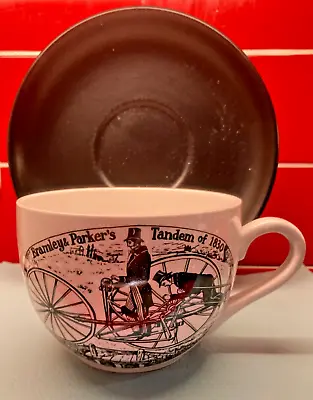 Buy PORTMEIRION Vintage Large 1 Pint JUMBO CUP & SAUCER - Rare  ' Velocipedes' 1960s • 12.95£