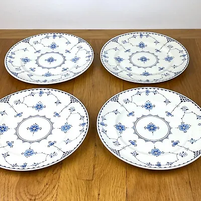 Buy 4 X Vintage Furnivals Blue Denmark Lunch / Salad Plates - 9” / 22.5cm • 37.95£