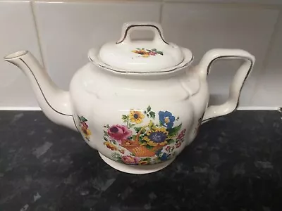 Buy Lovely Vintage Sadler Floral Decorated China Teapot • 2.99£