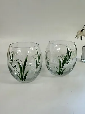 Buy Individually Hand Painted Snowdrop  Heavy Tumblers • 15.99£