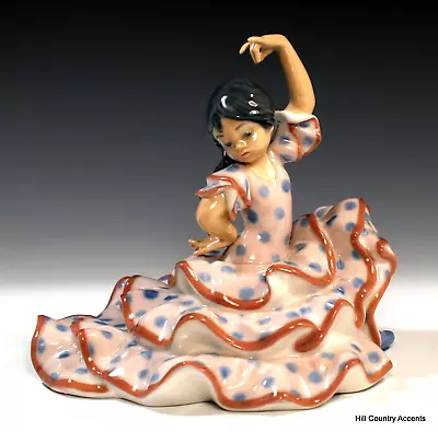 Buy Lladro Spanish Dancer #5390 -girl, Polka Dot Dress Dancing Flaminco- $595 - Mint • 188.80£