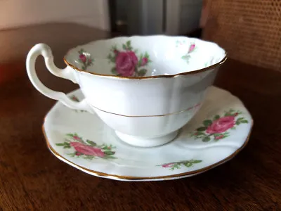 Buy ADDERLEY, Bone China, Roses Pattern, Footed Cup & Saucer Set, England, Rare • 26.52£