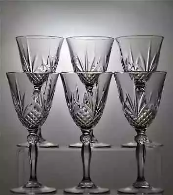 Buy Edinburgh Crystal Cut Glass Set Of 6 Wine Glasses 6 3/4 - Boxed • 79.99£