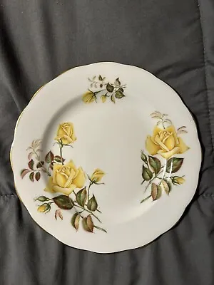 Buy Royal Standard Bone China Plate 8” Decorated W Yellow Rose Spray • 24.56£