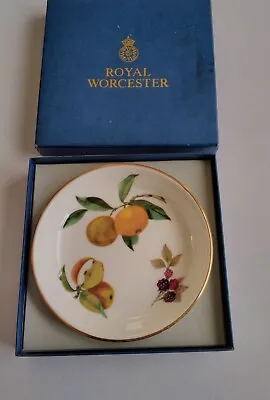 Buy Pretty Royal Worcester Bone China Trinket/ Pin Dish With Fruit Design In Box • 2.99£