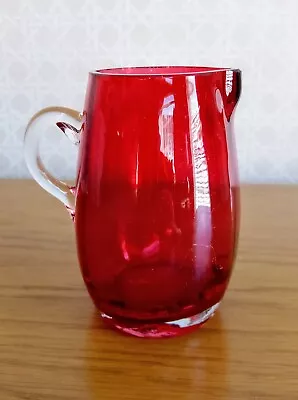 Buy Vintage Cranberry Glass Jug • 7.50£