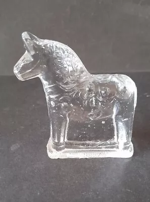 Buy Vintage Dalecarlia Horse In Crystal Glass By Lindshammar Of Sweden. • 22£