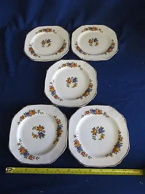 Buy 5 X Alfred Meakin 6  Cream Ware Plates - Decorated By Alfred Clough • 1£