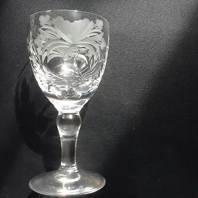 Buy Royal Brierley Crystal Honeysuckle Pattern Small Wine Glass • 14.99£