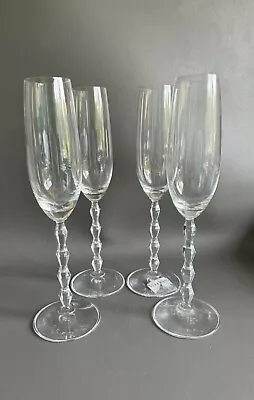 Buy Vera Wang Champagne Flutes, Set Of 4,  10.5” Wedgwood Diamond Design Stunning • 93.28£