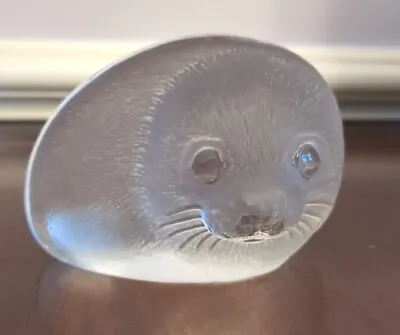 Buy Mats Jonasson Handmade Crystal Glass Seal Figurine Signature Collection Signed • 8£