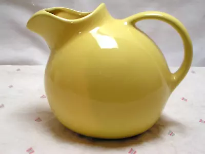 Buy Vintage Franciscan Ware Pottery Round BALL JUG PITCHER Yellow  99  With Ice Lip • 33.57£