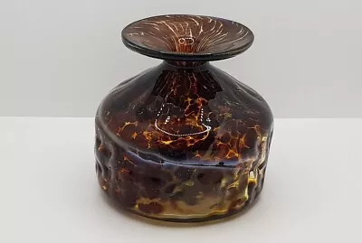 Buy Vintage Late 20th Century Mdina Art Glass Tortoiseshell Pattern Vase Signed • 45£