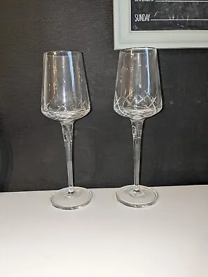 Buy Royal Doulton Over Sized Wine Glasses Discontinued X 2 Lined Pattern • 49.99£
