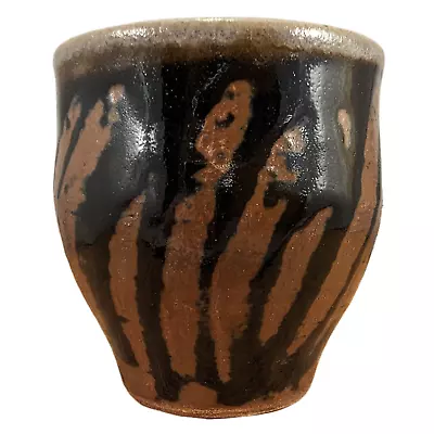 Buy Japanese Mashiko Hamada Gama Studio Pottery Tea Cup Yunomi Finger Swipes Japan • 55.01£