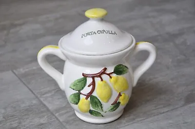 Buy Vintage Italian Pottery Hand Made Painted Ceramic Lemon Pot Jar   Made In Sicily • 15.90£