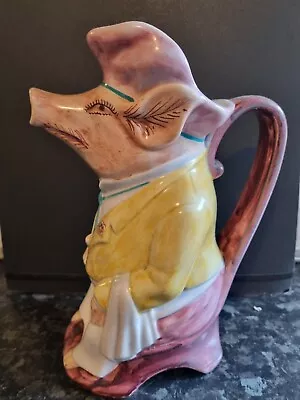 Buy Hand Painted Agueda Outeiro Portuguese Pig Pitcher / Jug -  Signed • 35£