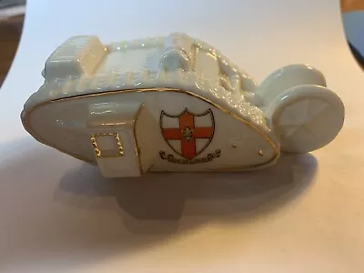 Buy Vintage Shelley China Crested Ware British Tank 400 Model Lincoln Coat Of Arms • 20£