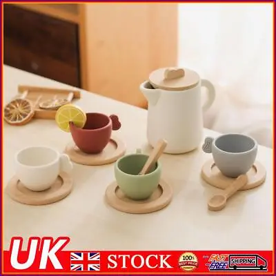 Buy 9pcs/10pcs Pretend Play Tea Set Role Play Wooden Tea Set For Kids (9pcs) ✨ • 13.39£