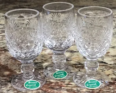 Buy Three(3) Stuart Crystal Montrose Cordials With Labels Unused Condition 3 3/8”t • 35.99£