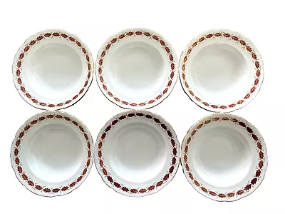 Buy Set Of 6 Paragon ELEGANCE Pattern Fine Bone China 9 1/4” (23.5cm) Rimmed Bowls • 30£