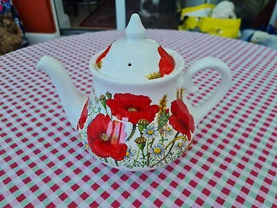 Buy Vintage James Dean Pottery Red Poppies Poppy Teapot, 1980 S • 12.99£