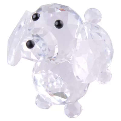 Buy Crystal Glass Dog Animal Figurine Paperweight Wedding Ornaments Xmas Decor Mn • 11.68£